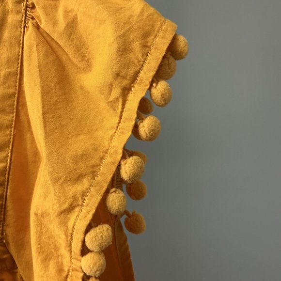 J. Crew Yellow Ruffled Cap Sleeve Blouse - Picture 3 of 6